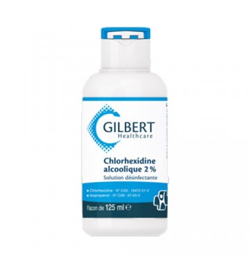 Chlorhexidine alcoolique 2% 125 ml - Gilbert healthcare
