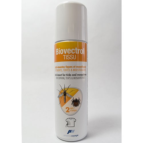 Spray Biovectrol Tissus Pharmavoyage perméthrine moustiques tiques