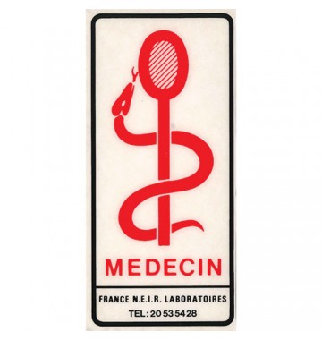 Caducée Médecine numéro logo 244 autocollant sticker 