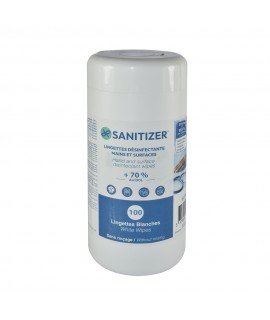 Lingettes désinfectantes pour les mains, objets, surfaces alimentaires